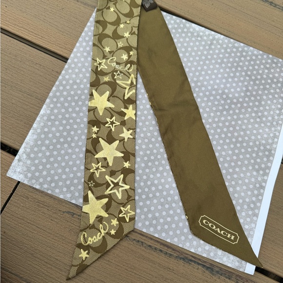 Coach Pony Scarf Twilly with Star and Signature - Picture 1 of 7